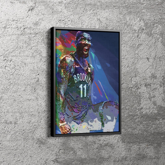 Kyrie Irving Pop Art Poster Brooklyn Nets Football Canvas Wall Art Home Decor Framed Art