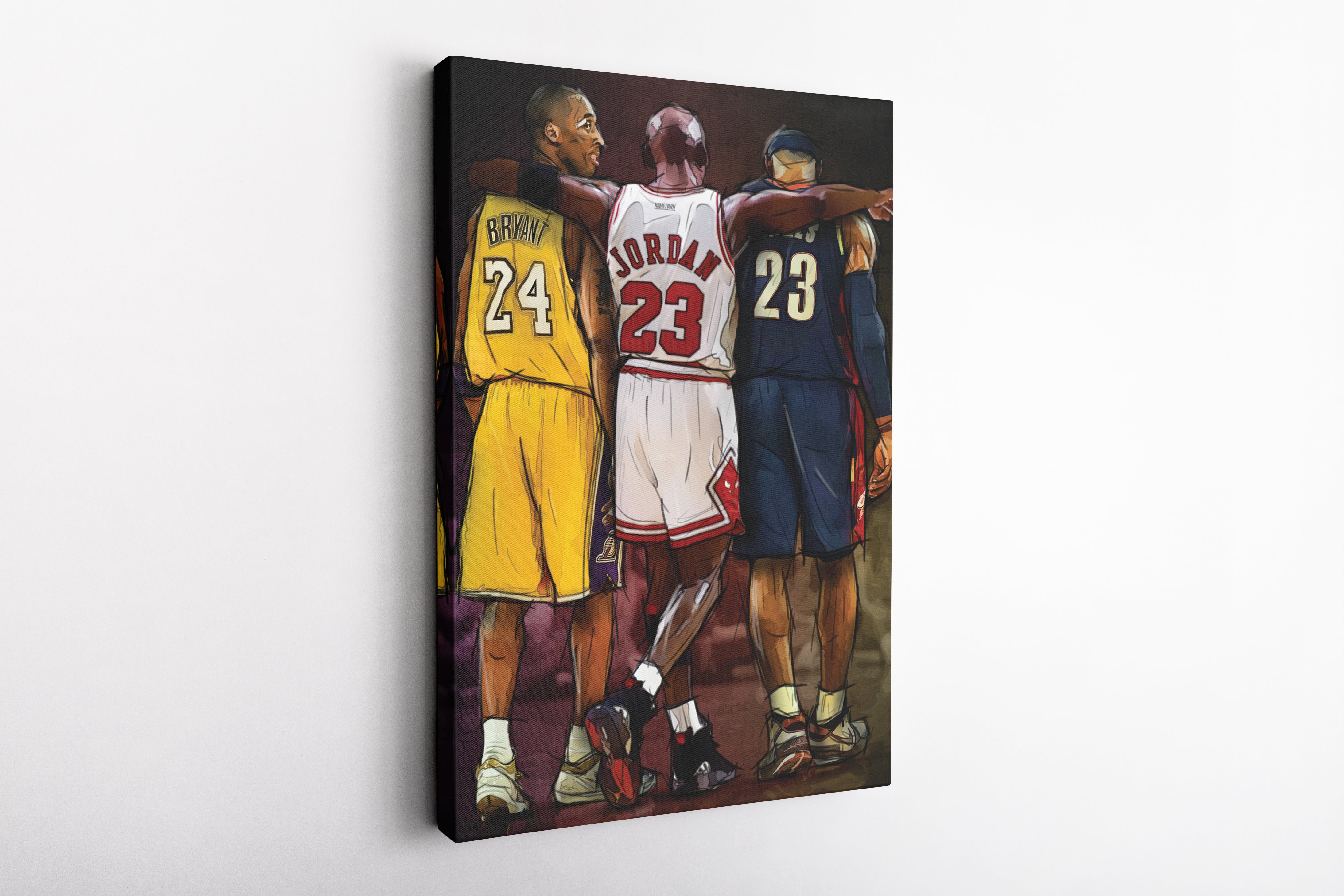 LeBron James, Kobe Bryant and Michael Jordan Wood Print