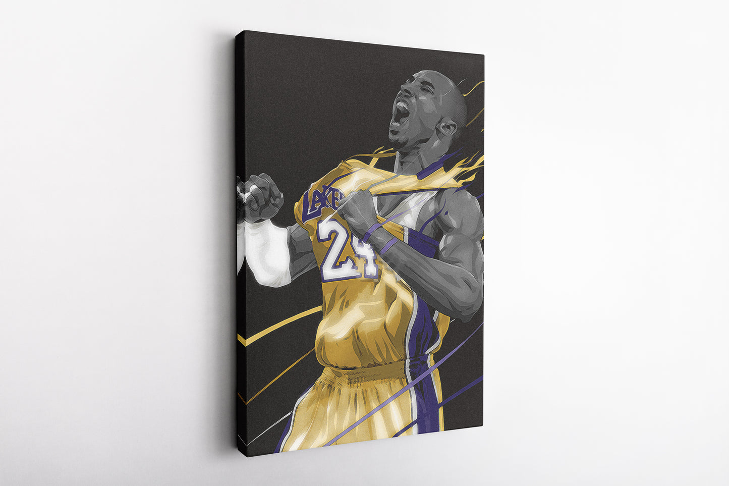 Kobe Bryant The Black Mamba The Legend Career Lakers Canvas Poster Wall Art Print Home Decor Framed Art