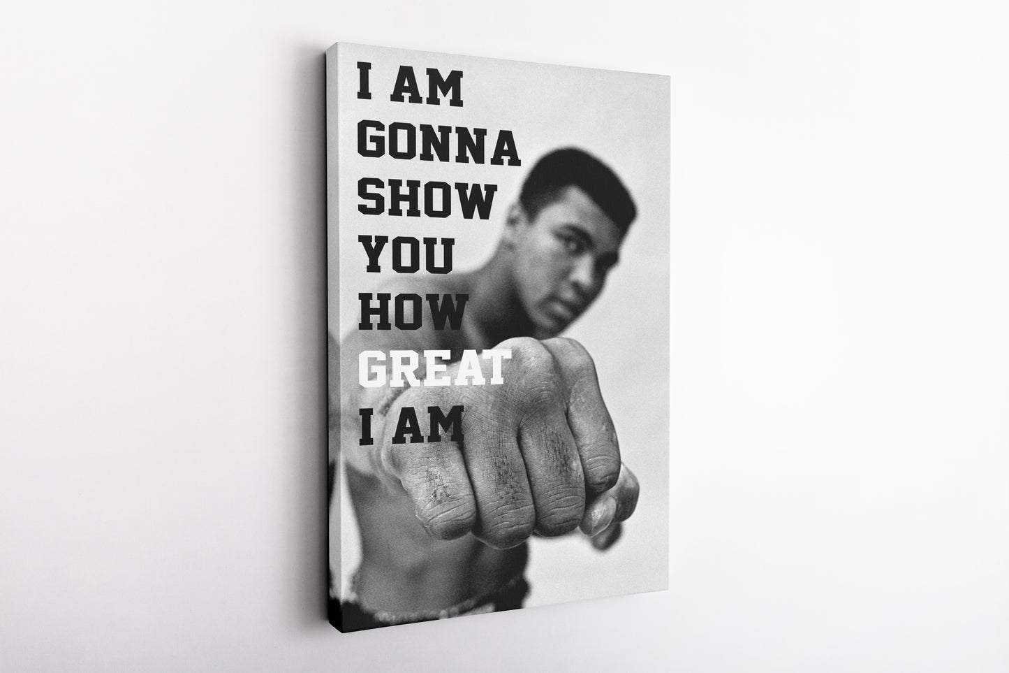 Muhammed Ali Quote Poster Black and White Boxing Legend Canvas Wall Art Home Decor Framed Art