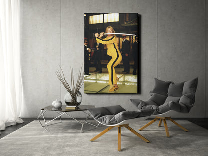 Kill Bill Poster Uma Thurman Movie Scene Canvas Wall Art Home Decor Framed Art