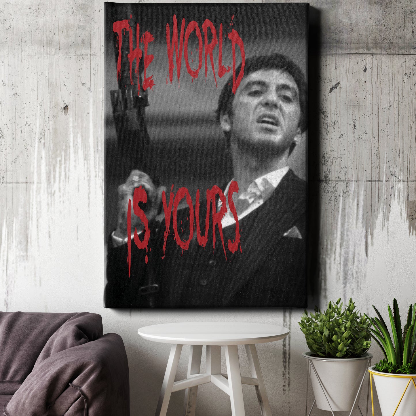 Scarface Poster Tony Montana Quote Hand Made Posters Canvas Wall Art Home Decor