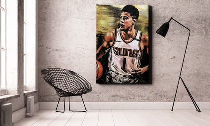 Devin Booker Poster Phoenix Suns Art Effect Canvas Wall Art Home Decor Framed Art