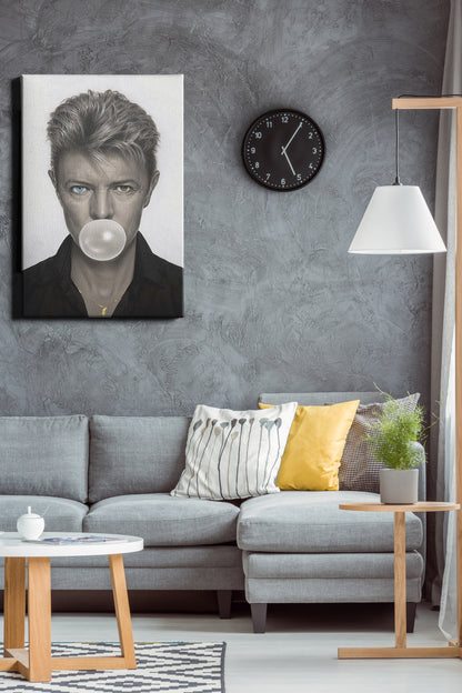 David Bowie Poster Chewing Gum Canvas Wall Art Home Decor Framed Art