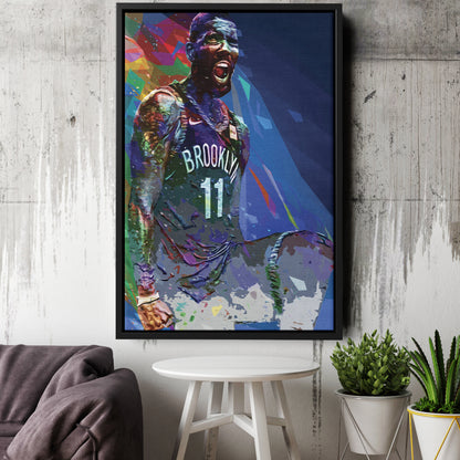 Kyrie Irving Pop Art Poster Brooklyn Nets Football Canvas Wall Art Home Decor Framed Art