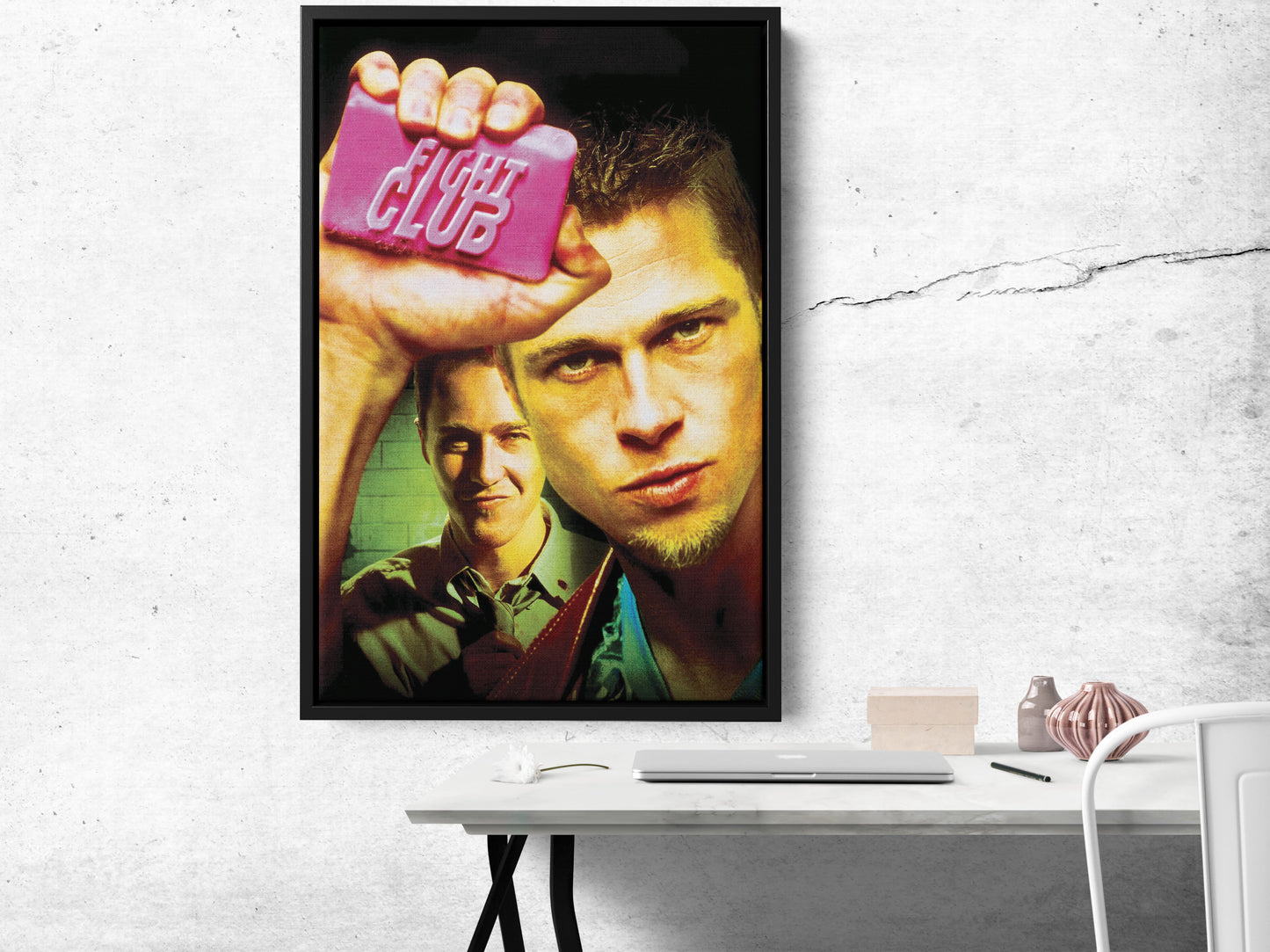 Fight Club Movie Poster Canvas Wall Art Home Decor Framed Art