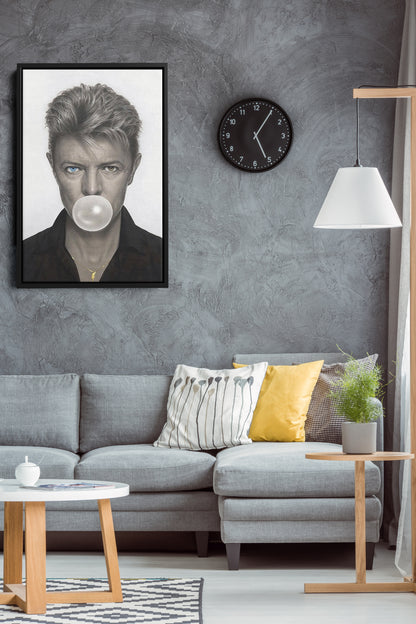 David Bowie Poster Chewing Gum Canvas Wall Art Home Decor Framed Art