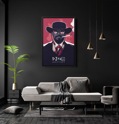 Django Unchained Poster illustration Wall Art Home Decor Hand Made