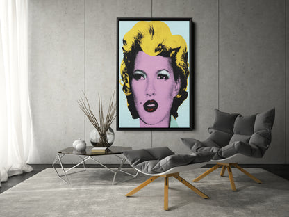 Kate Moss Poster Pop Art Canvas Wall Art Home Decor Framed Art