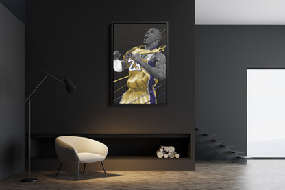 Kobe Bryant The Black Mamba The Legend Career Lakers Canvas Poster Wall Art Print Home Decor Framed Art