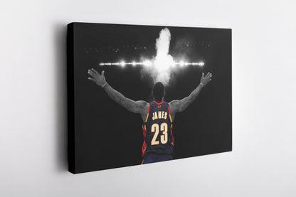 Lebron James Poster Cleveland Cavaliers Legend NBA Canvas Wall Art Home Decor Framed Art