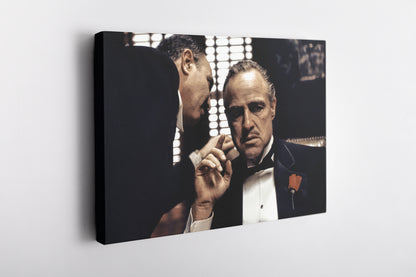 The Godfather Poster Vito Corleone Movie Scene Canvas Wall Art Home Decor Framed Art