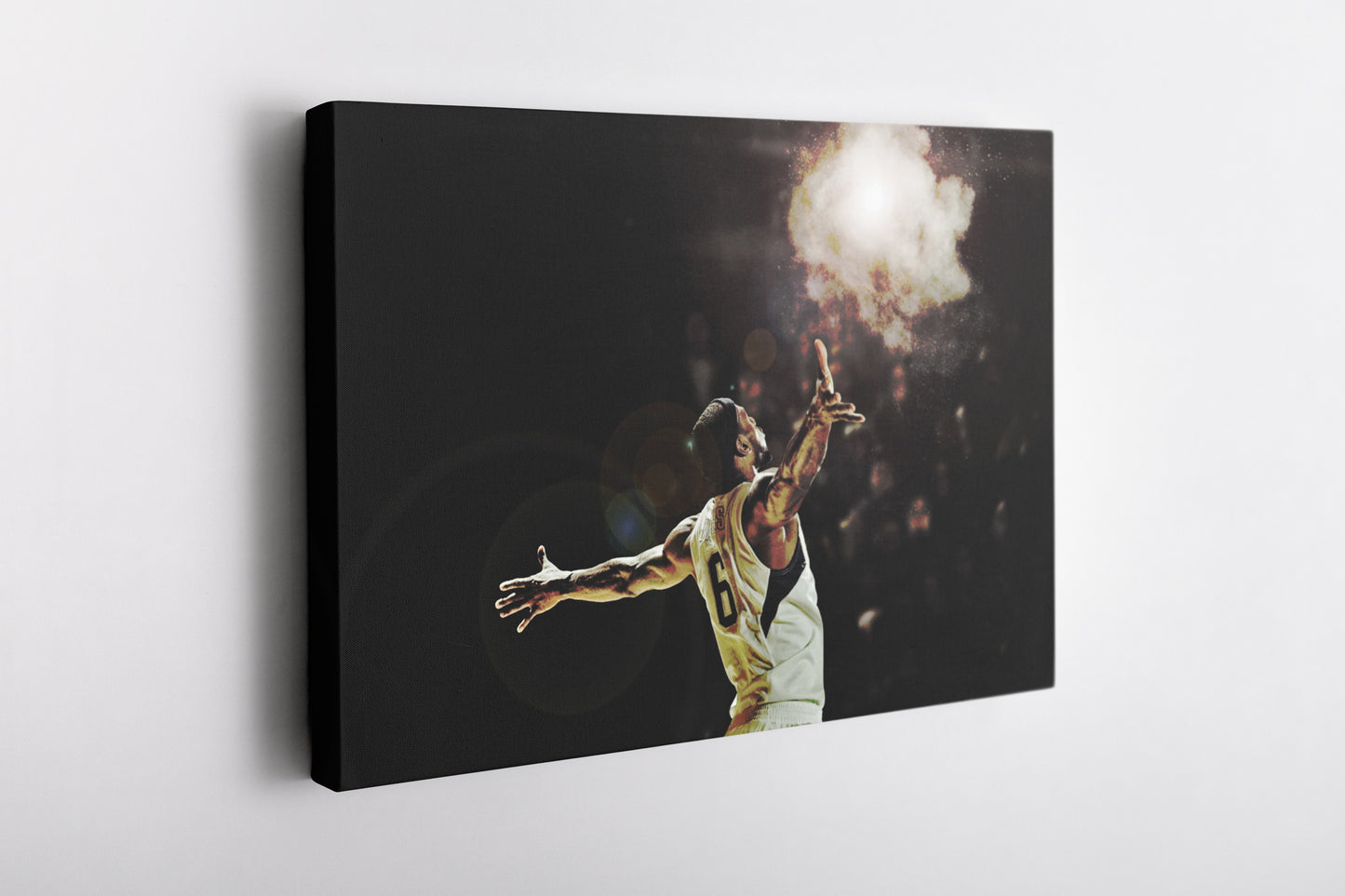 Lebron James Poster Basketball Effect Canvas Wall Art Home Decor Framed Art