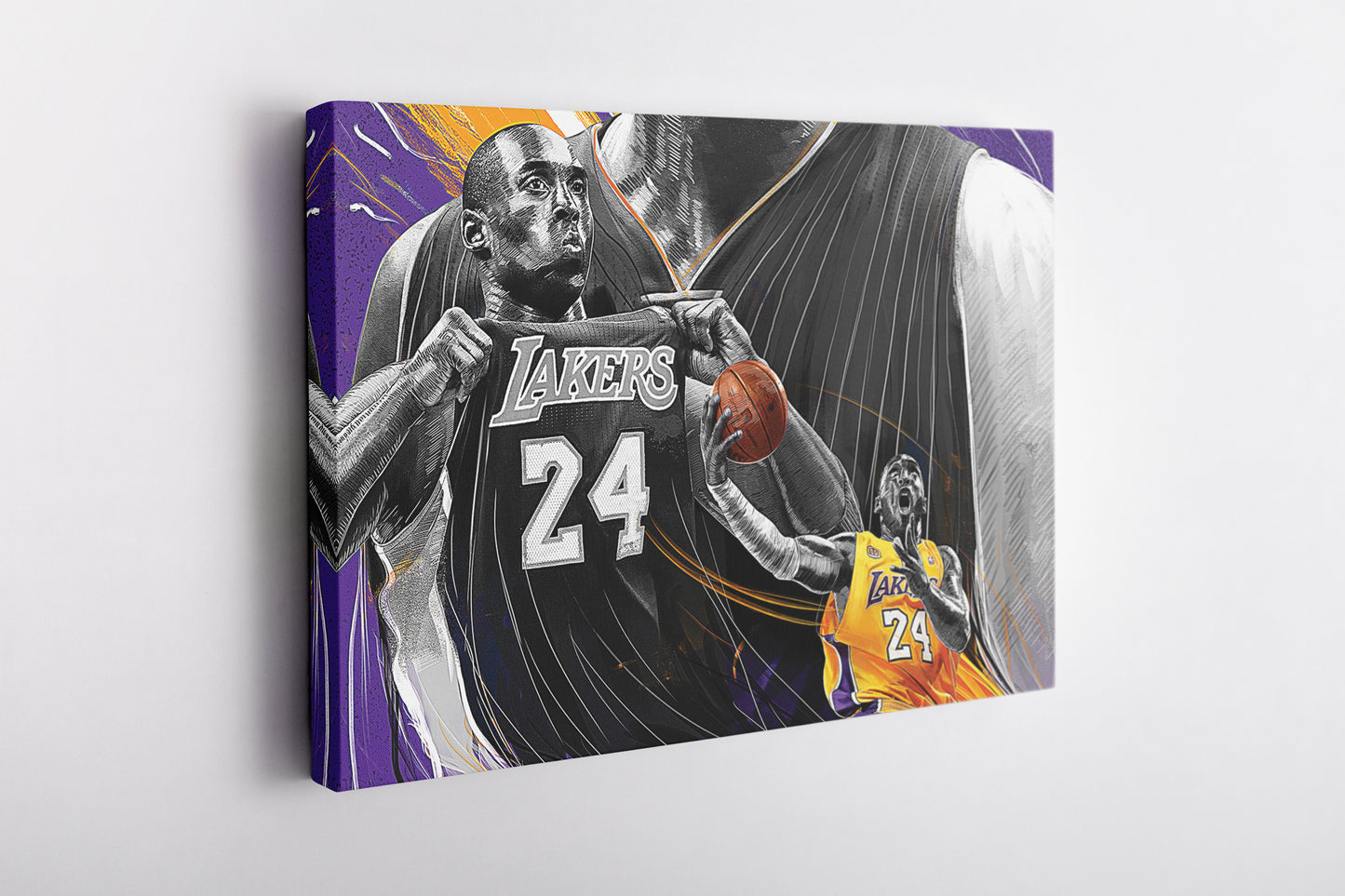 Kobe Bryant Lakers Poster The King Canvas Poster Wall Art Print Home Decor Framed Art