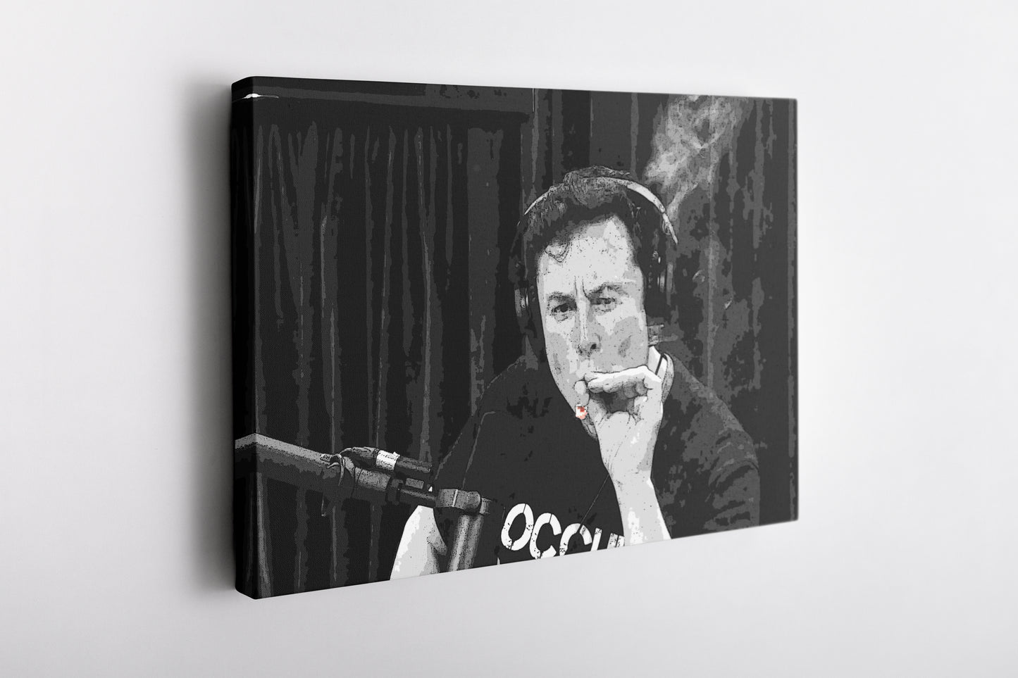 Elon Musk Poster Smoking Wall Art Home Decor Hand Made Canvas Print