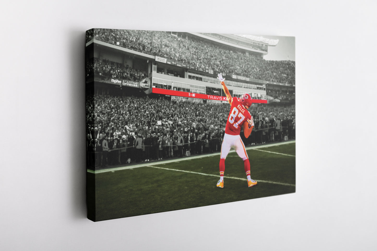 Travis Kelce Celebration Poster Kansas City Chiefs Canvas Wall Art Home Decor Framed Art