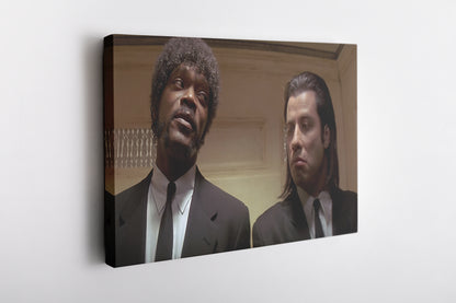 Pulp Fiction Poster Vincent and Jules Movie Canvas Wall Art Home Decor Framed Art