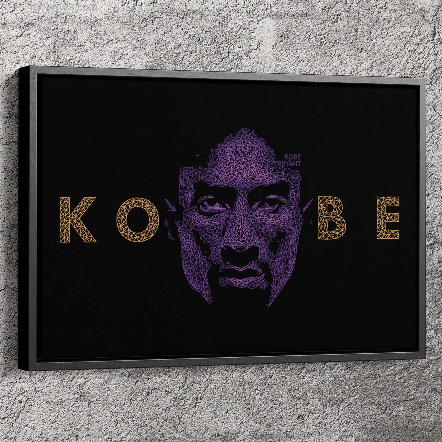 Kobe Bryant Graphical Effect Canvas Poster Wall Art Print Home Decor Framed Art