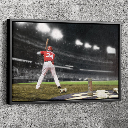 Bryce Harper Poster Philadelphia Phillies Right Fielder Canvas Wall Art Home Decor Framed Art