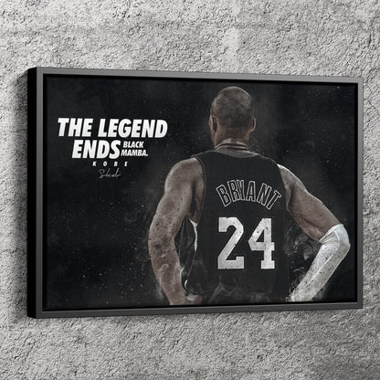 Kobe Braynt - Black Mamba- The Legend Canvas Poster Wall Art Print Home Decor Framed Art