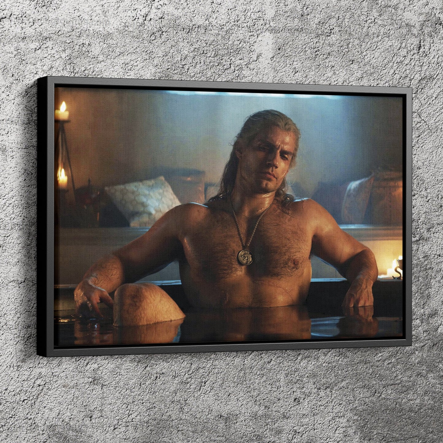 Henry Cavill Geralt Poster The Witcher Bathtub Canvas Wall Art Home Decor Framed Art