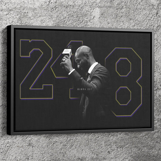 Mamba out - 248- Legend - Kobe Braynt - Black and White Canvas Poster Wall Art Print Home Decor Framed Art