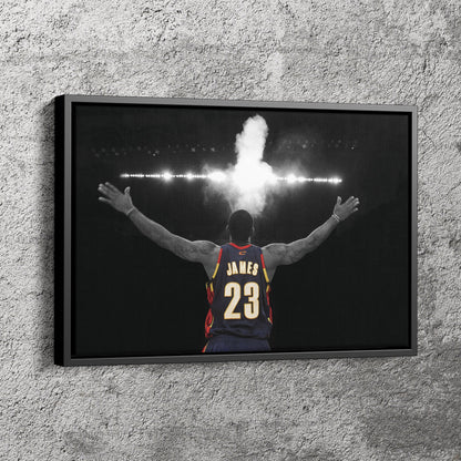 Lebron James Poster Cleveland Cavaliers Legend NBA Canvas Wall Art Home Decor Framed Art