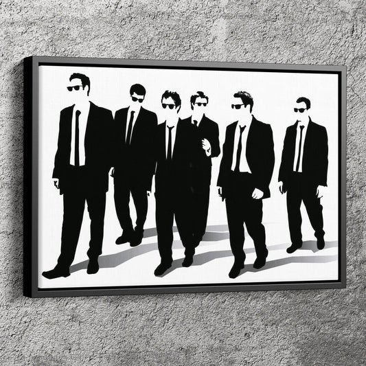 Reservoir Dogs Poster illustration Black and White Canvas Wall Art Home Decor Framed Art