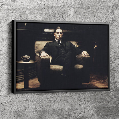 God Father Poster Movie Al Pacino Canvas Wall Art Home Decor Framed Art