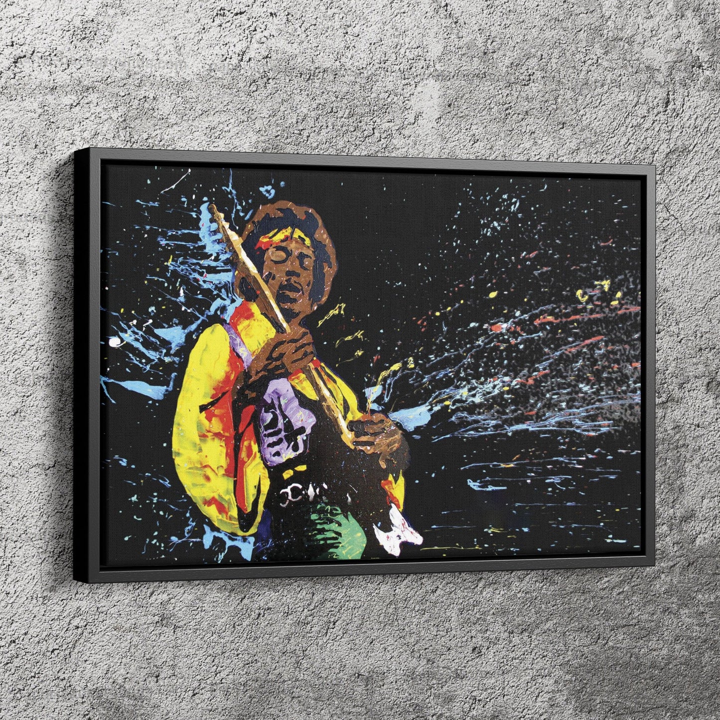 Jimi Hendrix Poster Abstract Canvas Wall Art Home Decor Framed Art