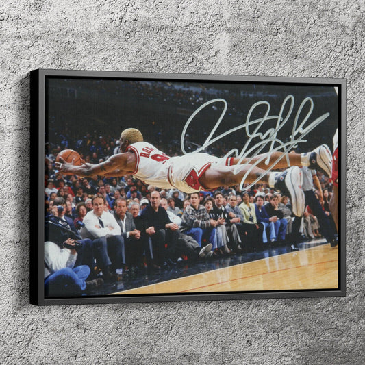 Dennis Rodman Poster Chicago Bulls Basketball Canvas Wall Art Home Decor Framed Art