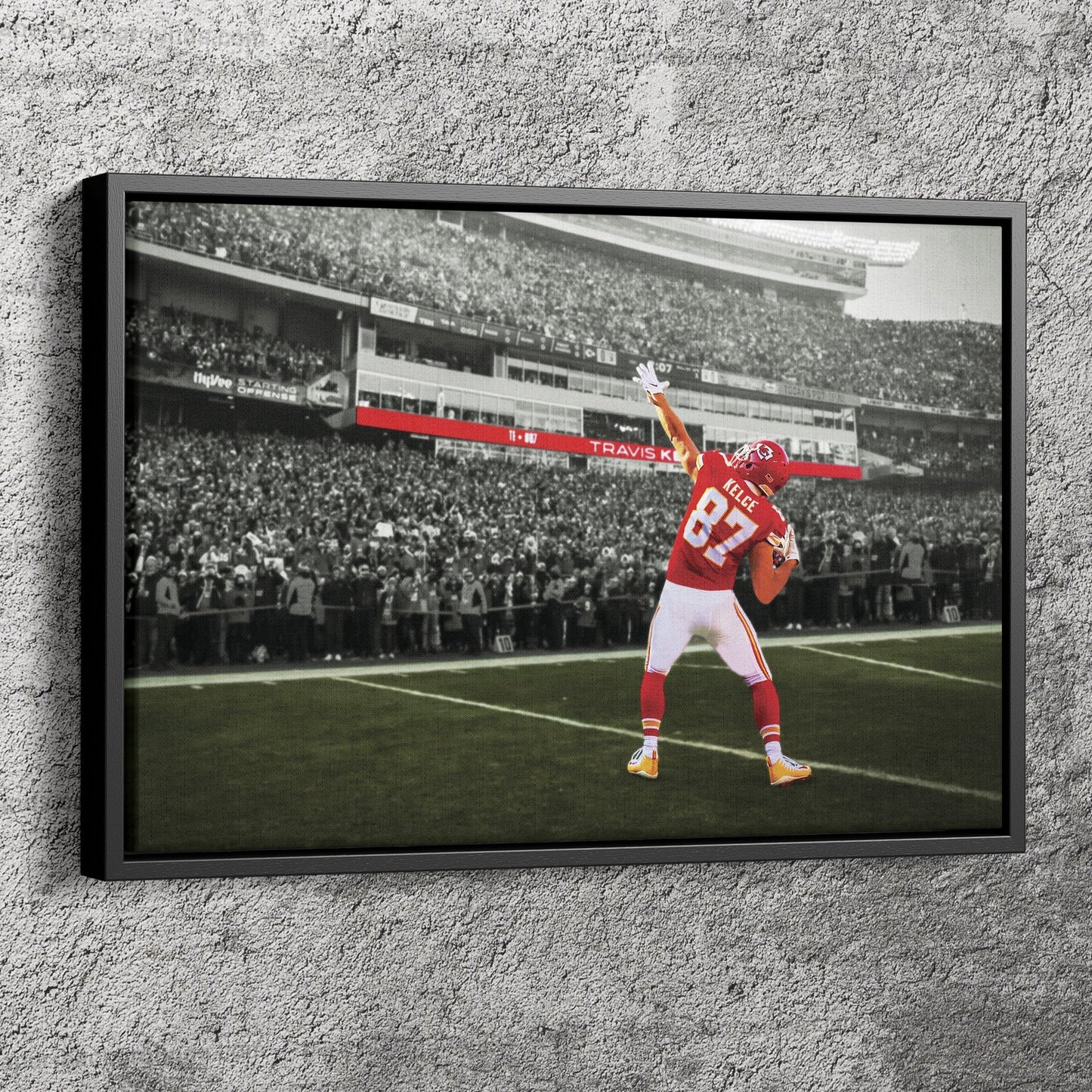 Travis Kelce Celebration Poster Kansas City Chiefs Canvas Wall Art Home Decor Framed Art