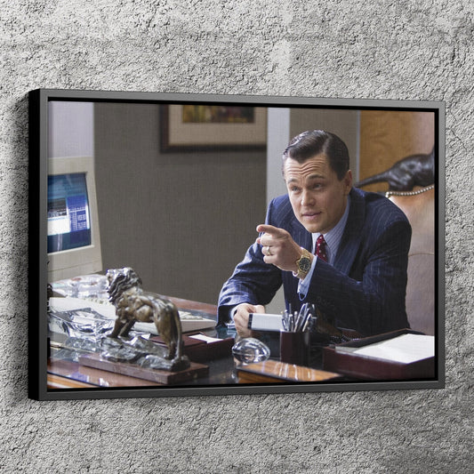 Wolf of Wall Street Leonardo DiCaprio Movie Scene Canvas Wall Art Home Decor Framed Art