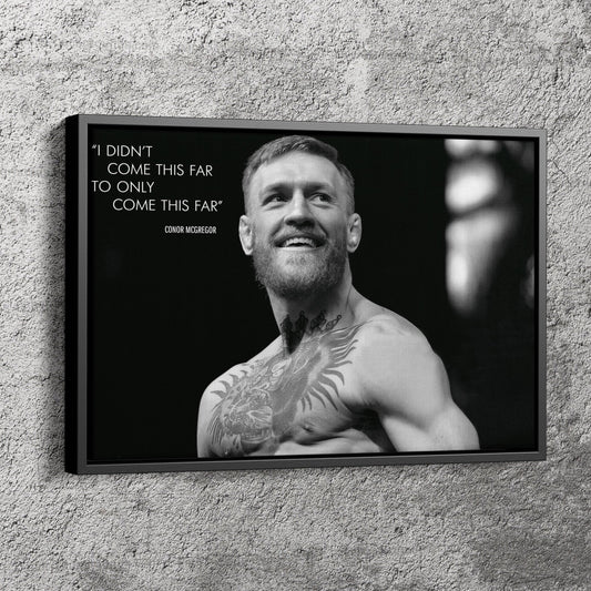 Conor McGregor Quote Poster Mixed Martial Arts Black and White Canvas Wall Art Home Decor Framed Art