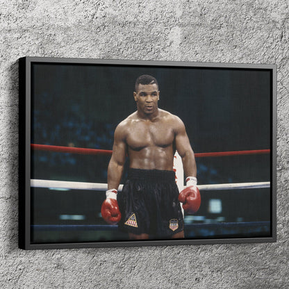 Mike Tyson Poster Standing Iron Mike Boxing Canvas Wall Art Home Decor Framed Art