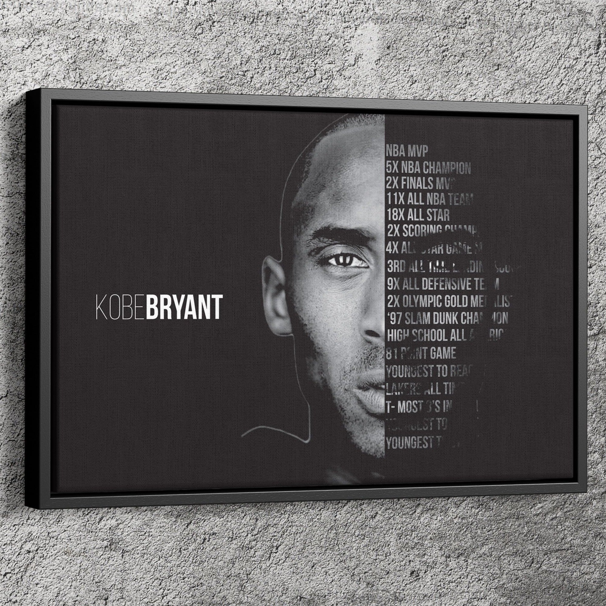 Kobe Bryant Wall Art, Black And White Kobe Bryant Poster
