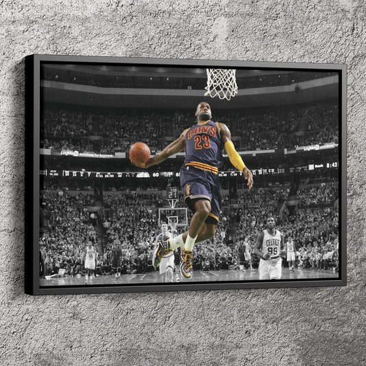 LeBron James Poster Basketball Art Effect Wall Art Home Decor Framed Art