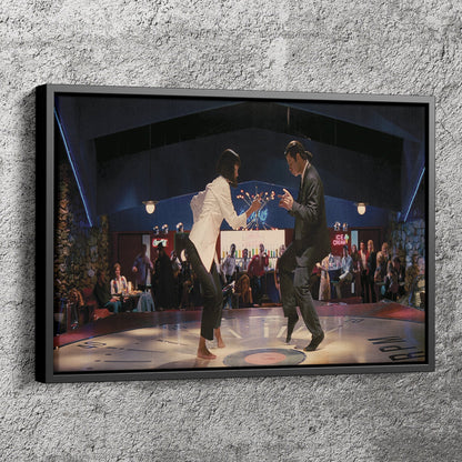 Pulp Fiction Dance The Twist Poster Movie Scene Canvas Wall Art Home Decor Framed Art