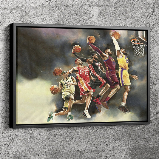 Lebron James Poster The Evolution Basketball Hand Made Posters Canvas Wall Art Home Decor