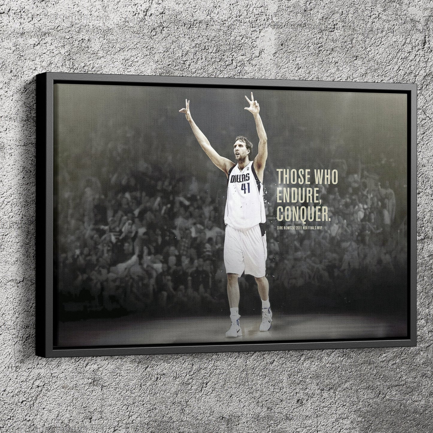 Dirk Nowitzki Poster Quotes Basketball Player Canvas Wall Art Home Decor Framed Art