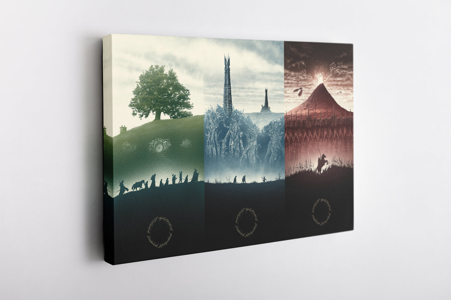 Lord of The Rings Poster Trilogy Wall Art Home Decor Hand Made Canvas Print
