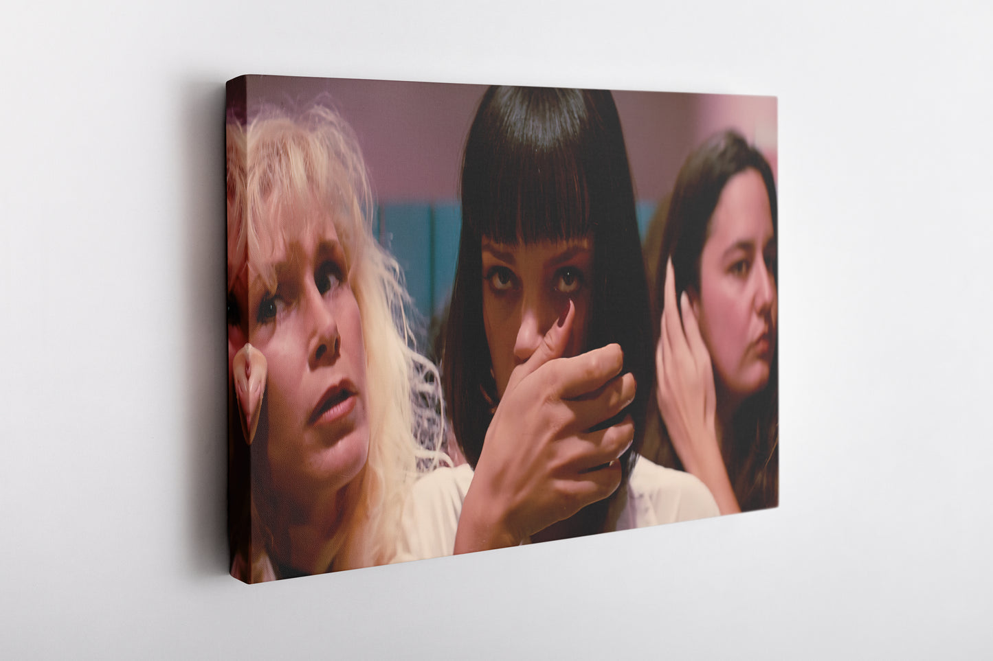 Pulp Fiction Mia Wallace Poster Movie Scene Canvas Wall Art Home Decor Framed Art