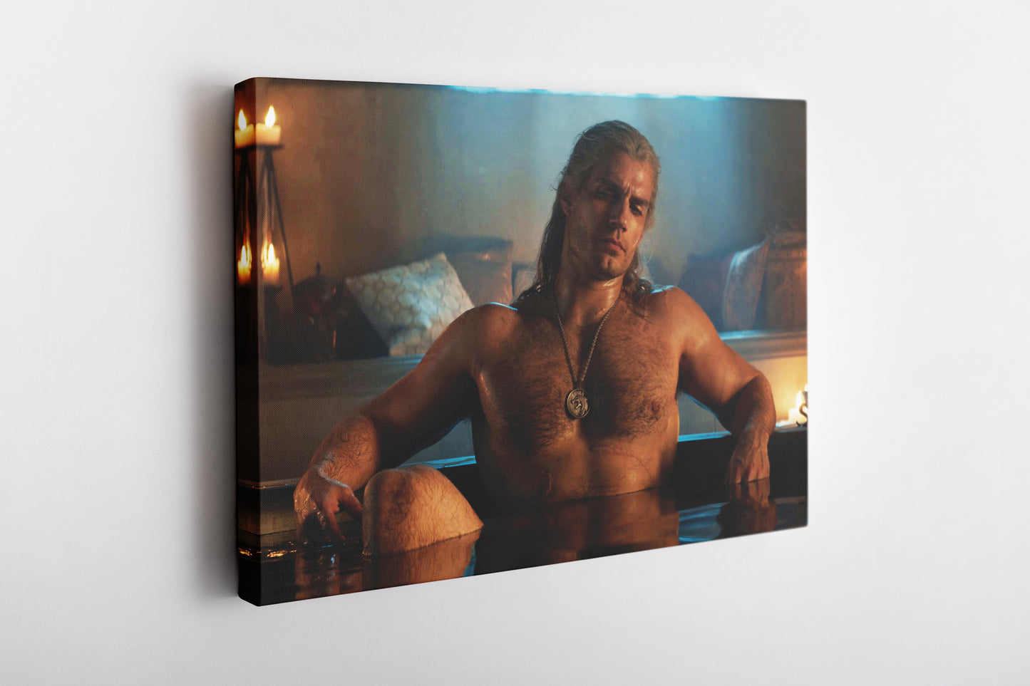 Henry Cavill Geralt Poster The Witcher Bathtub Canvas Wall Art Home Decor Framed Art