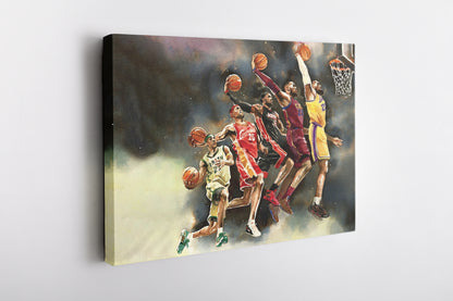 Lebron James Poster The Evolution Basketball Hand Made Posters Canvas Wall Art Home Decor