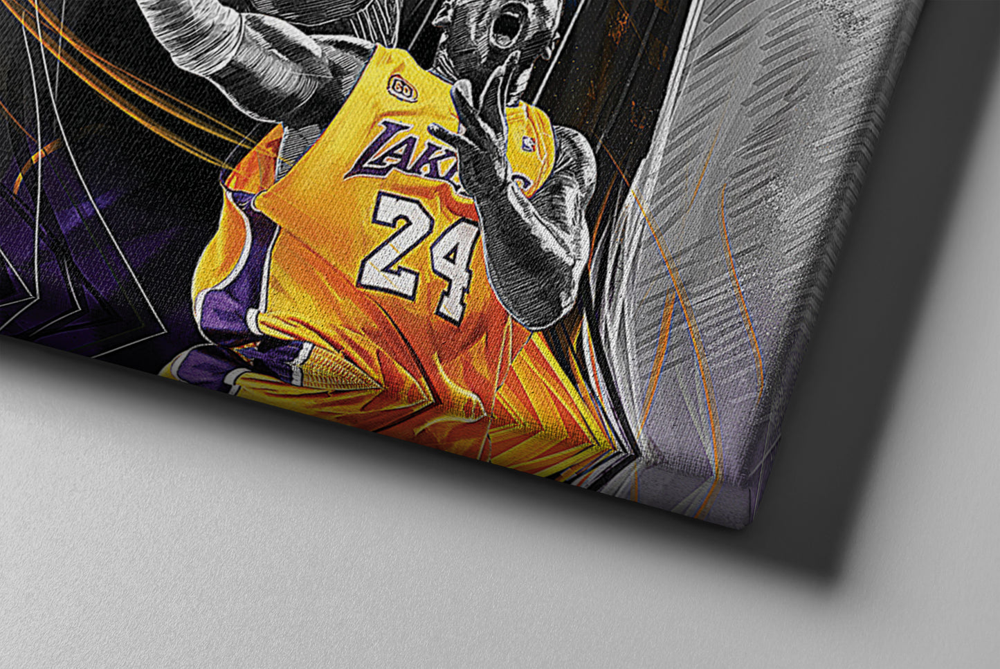 Kobe Bryant Lakers Poster The King Canvas Poster Wall Art Print Home Decor Framed Art